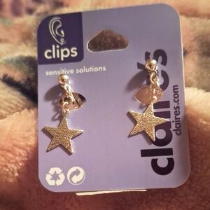 Claire's Gold Star Earrings